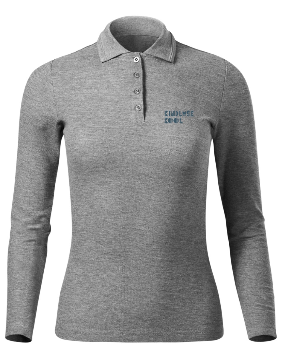 Naiste pikkade varrukatega polosärk, hall