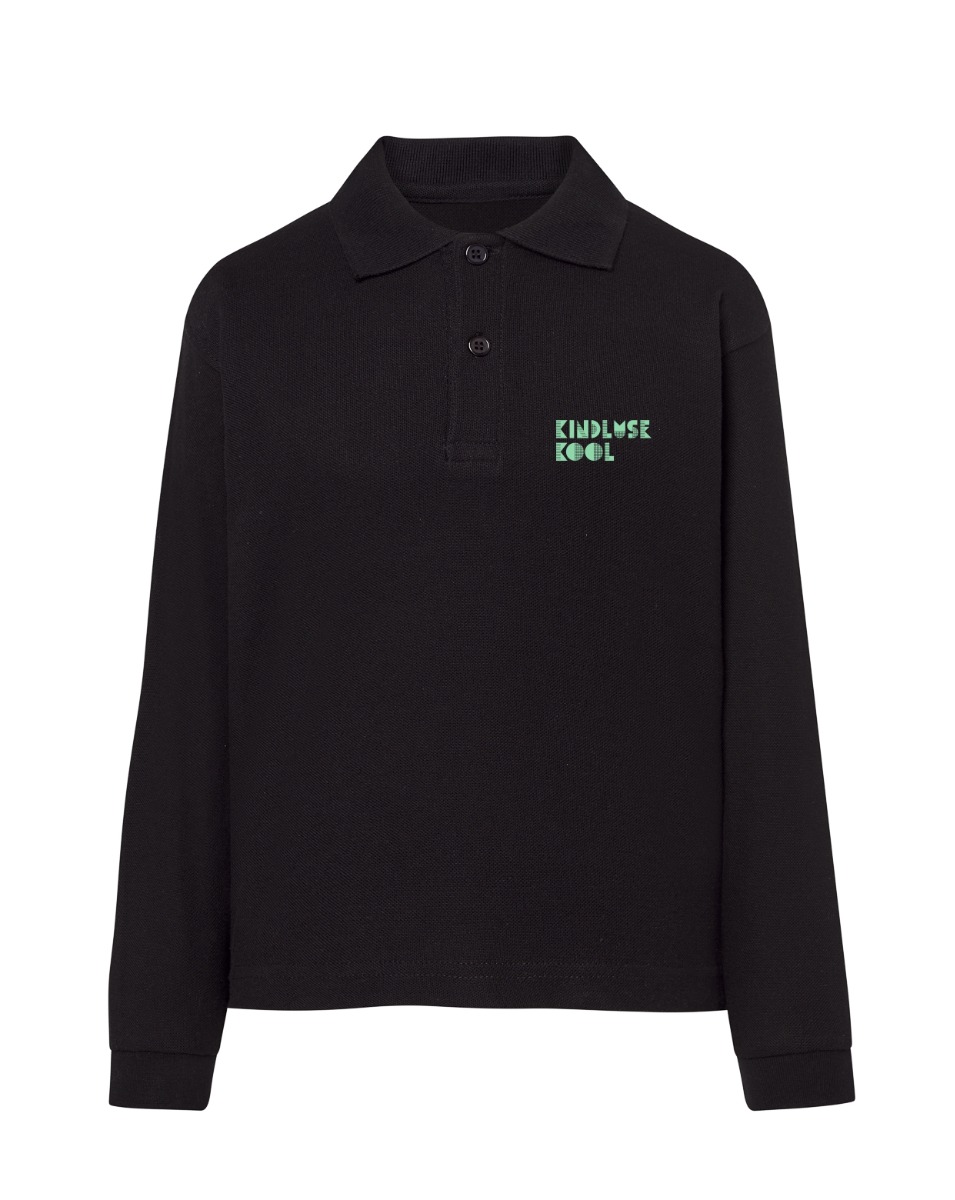 Laste pikkade varrukatega polosärk, must