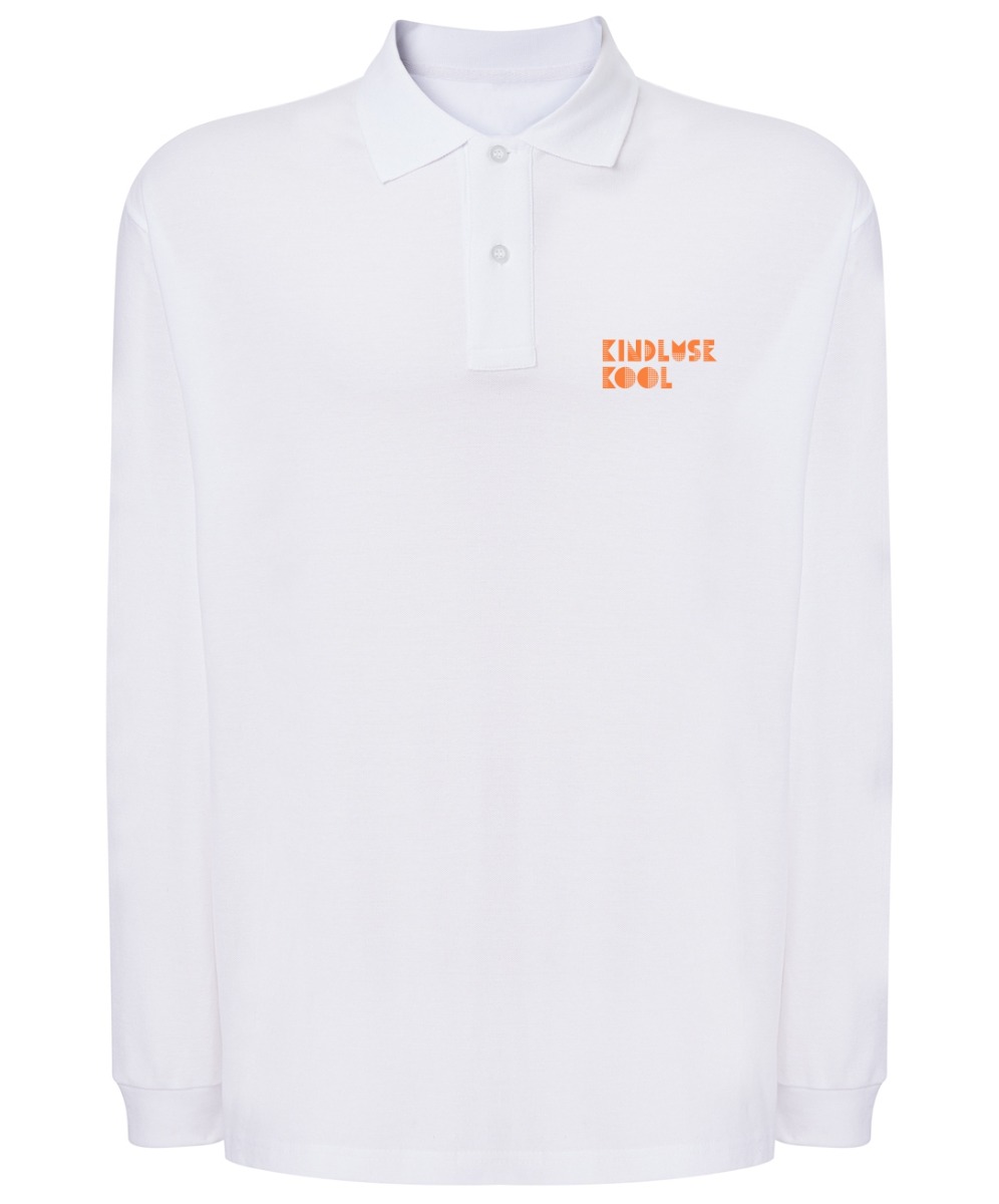 Meeste pikkade varrukatega polosärk, valge